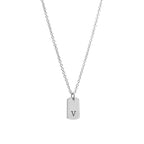 Personalised Silver Initial Tag Necklace