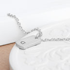 Personalised Silver Initial Tag Necklace