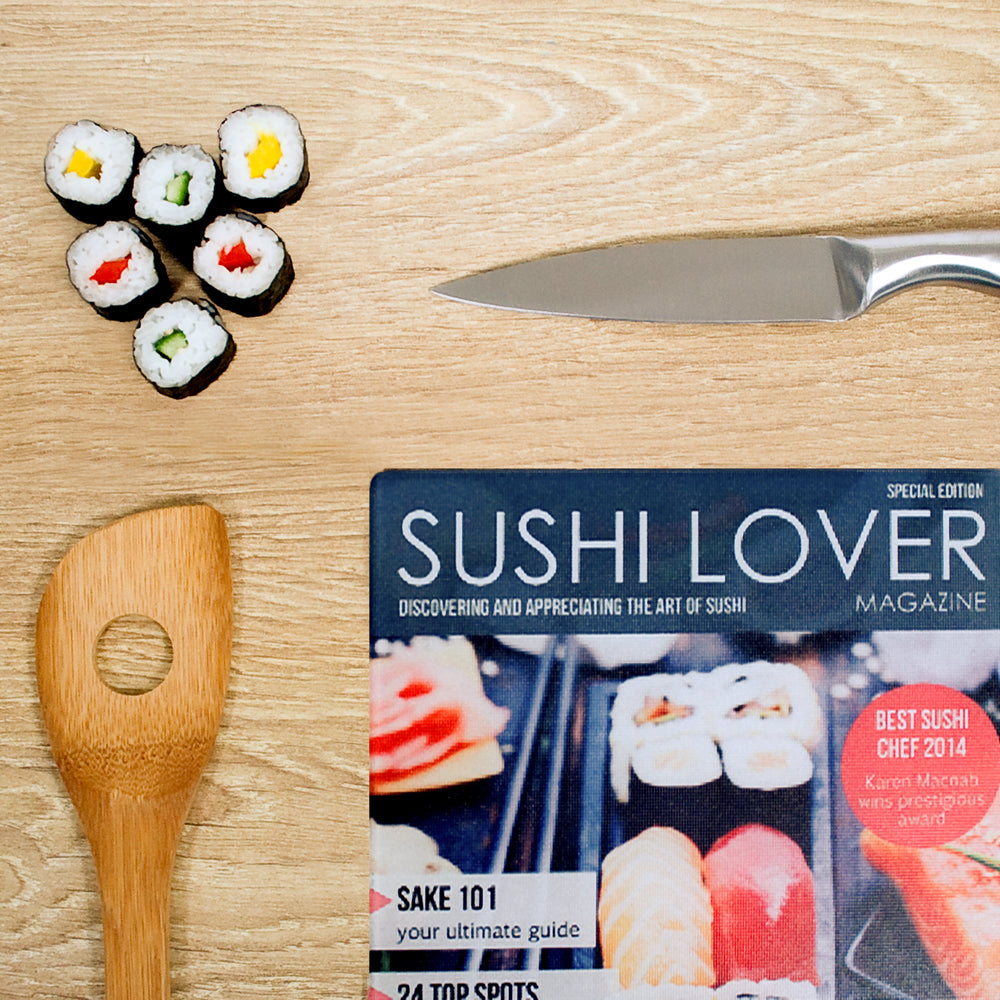 Sushi Lover Magazine, Personalised Glass Chopping Board
