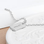 Personalised Silver Name Tag Necklace