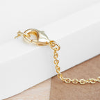 Monogrammed Gold Round Tag Necklace