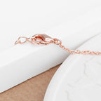 Monogrammed Rose Gold Round Tag Necklace