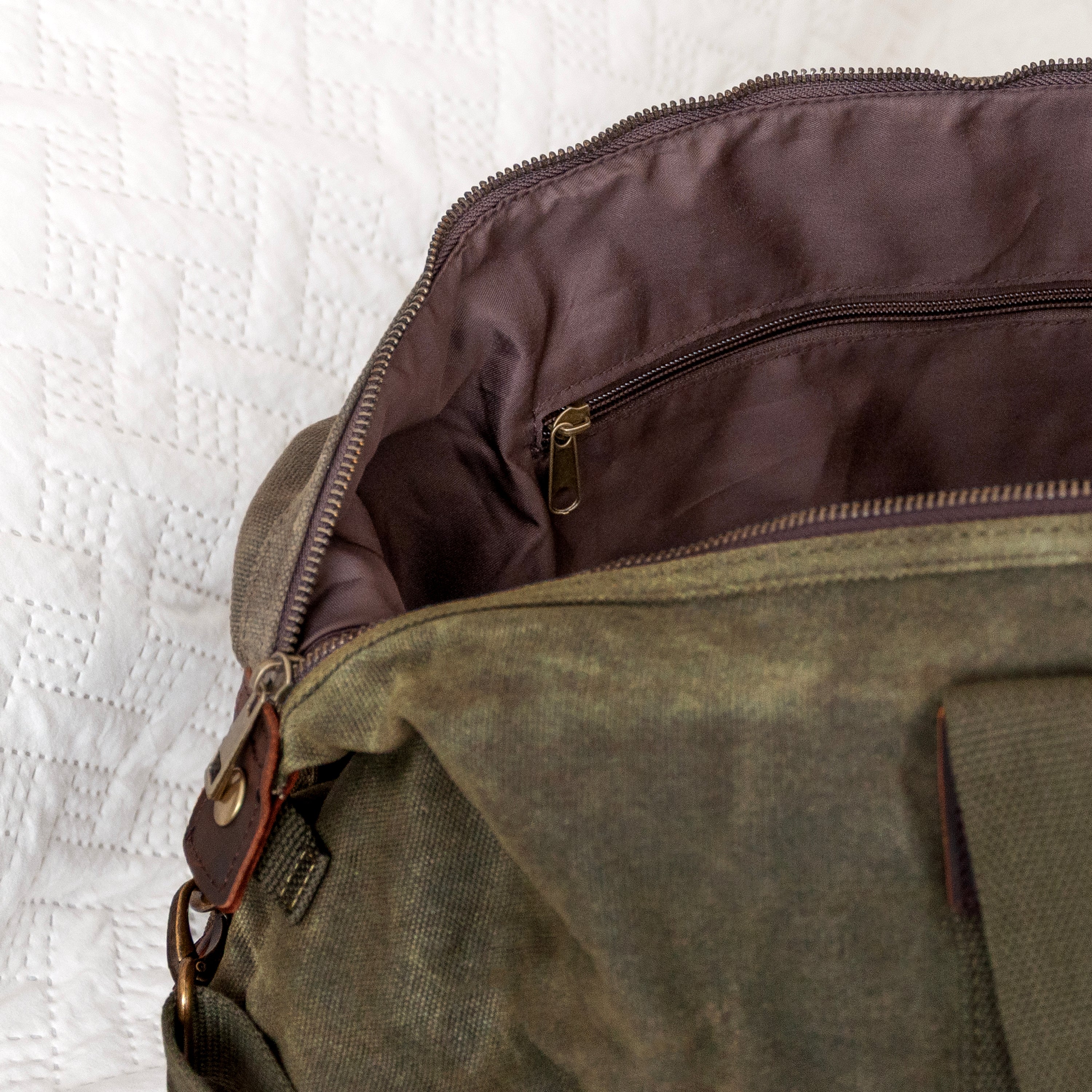 Luxury Waxed Canvas Holdall