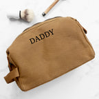 Personalised Men's Waxed Wash Bag