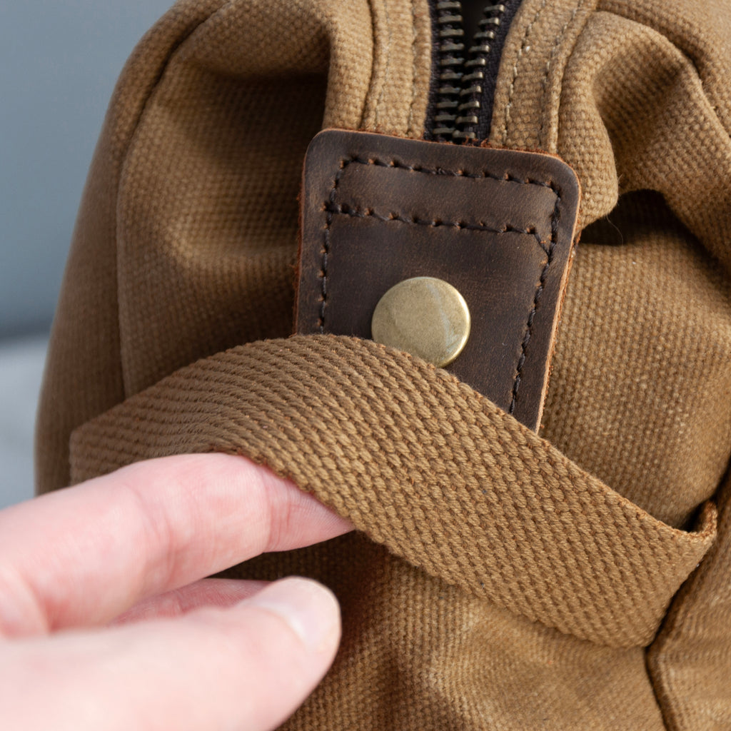 Personalised Men's Waxed Wash Bag