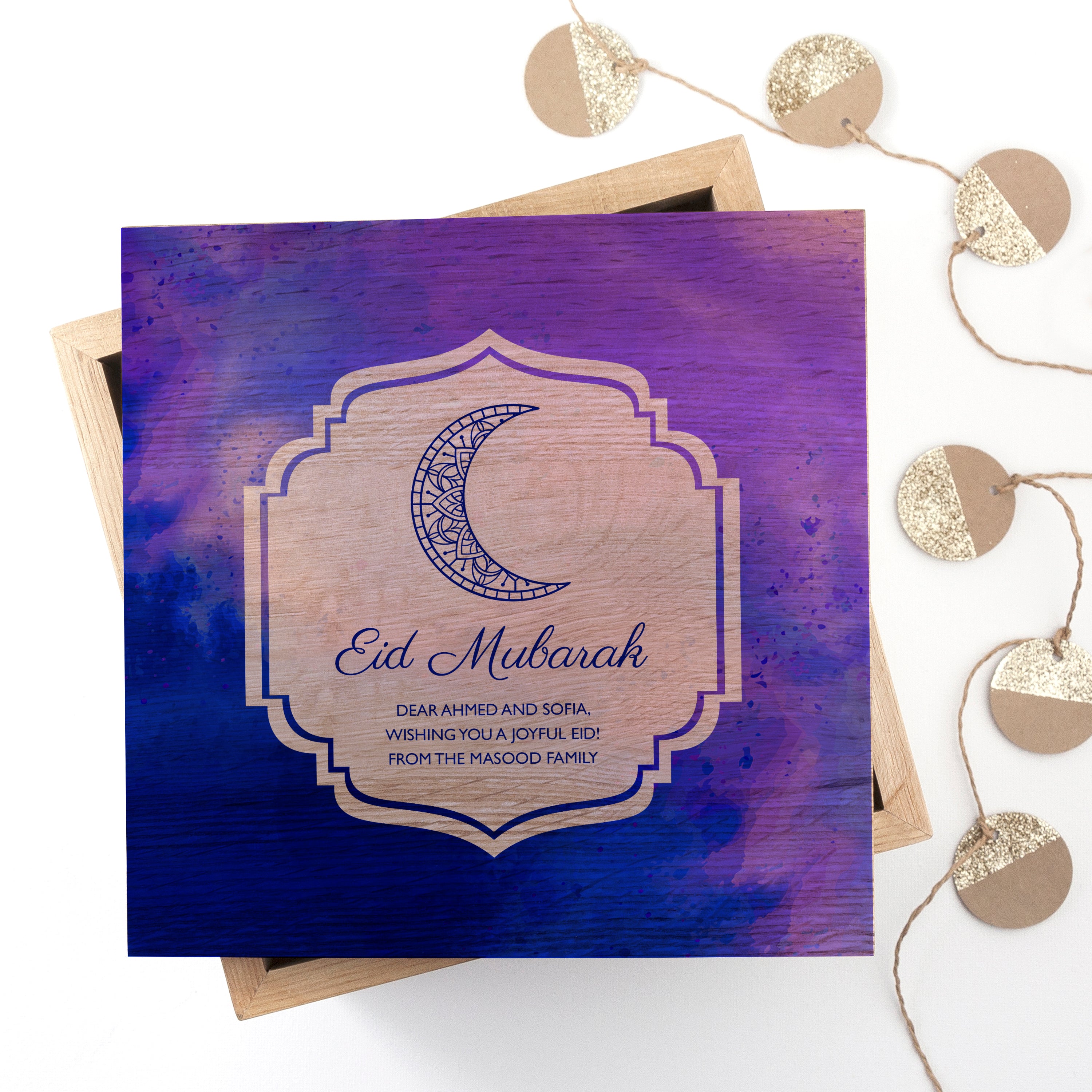 Personalised Eid Mubarak Keepsake Box