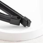 Personalised Men's Stacked Leather Skull Bracelet