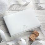 Personalised Luxury Medium White Leather Guest Book