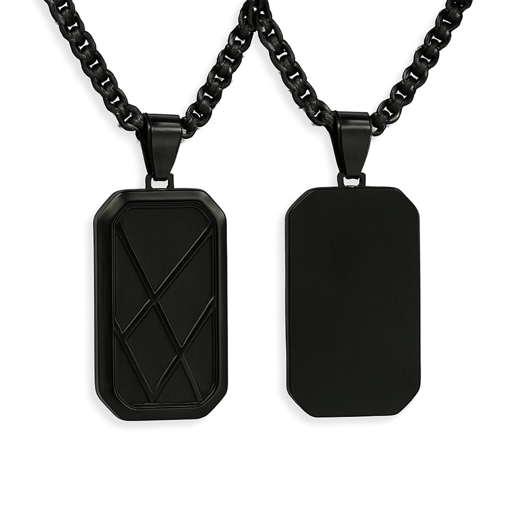 Personalised Men’s Contemporary Dog Tag Necklace
