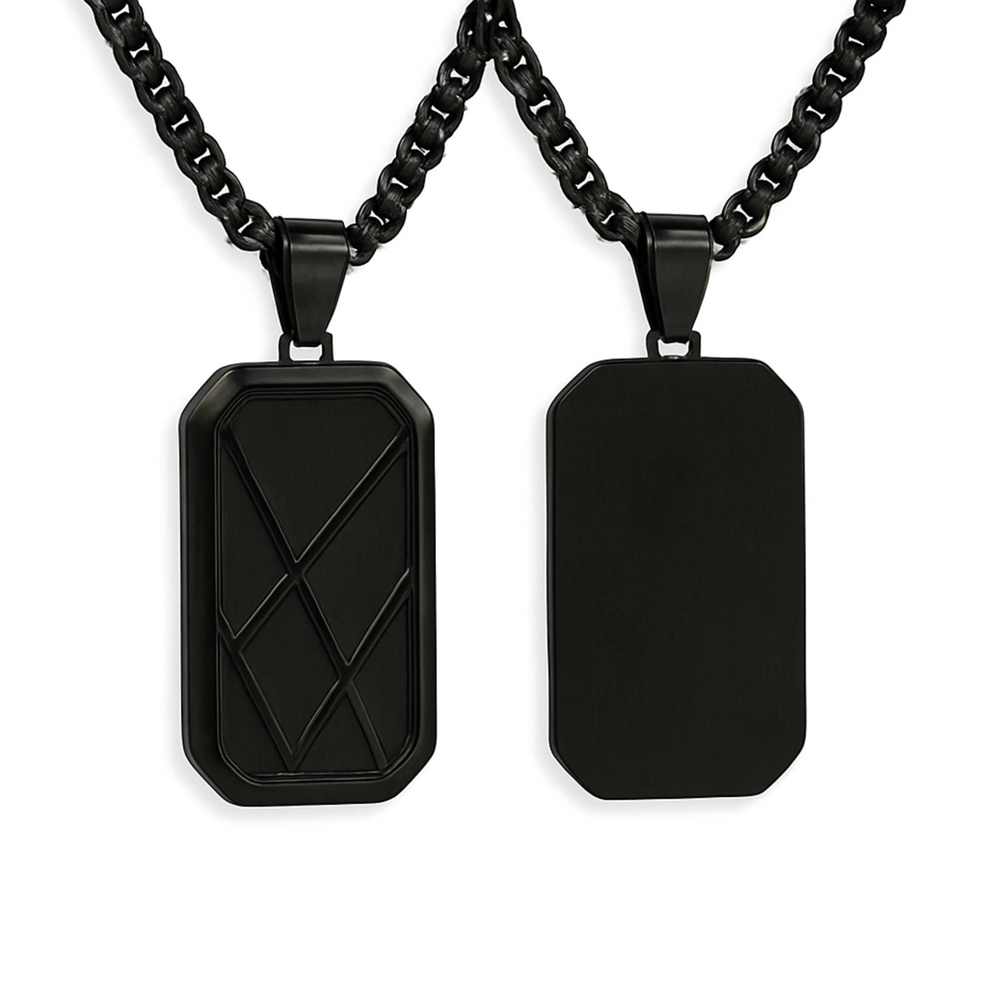 Personalised Men’s Contemporary Dog Tag Necklace