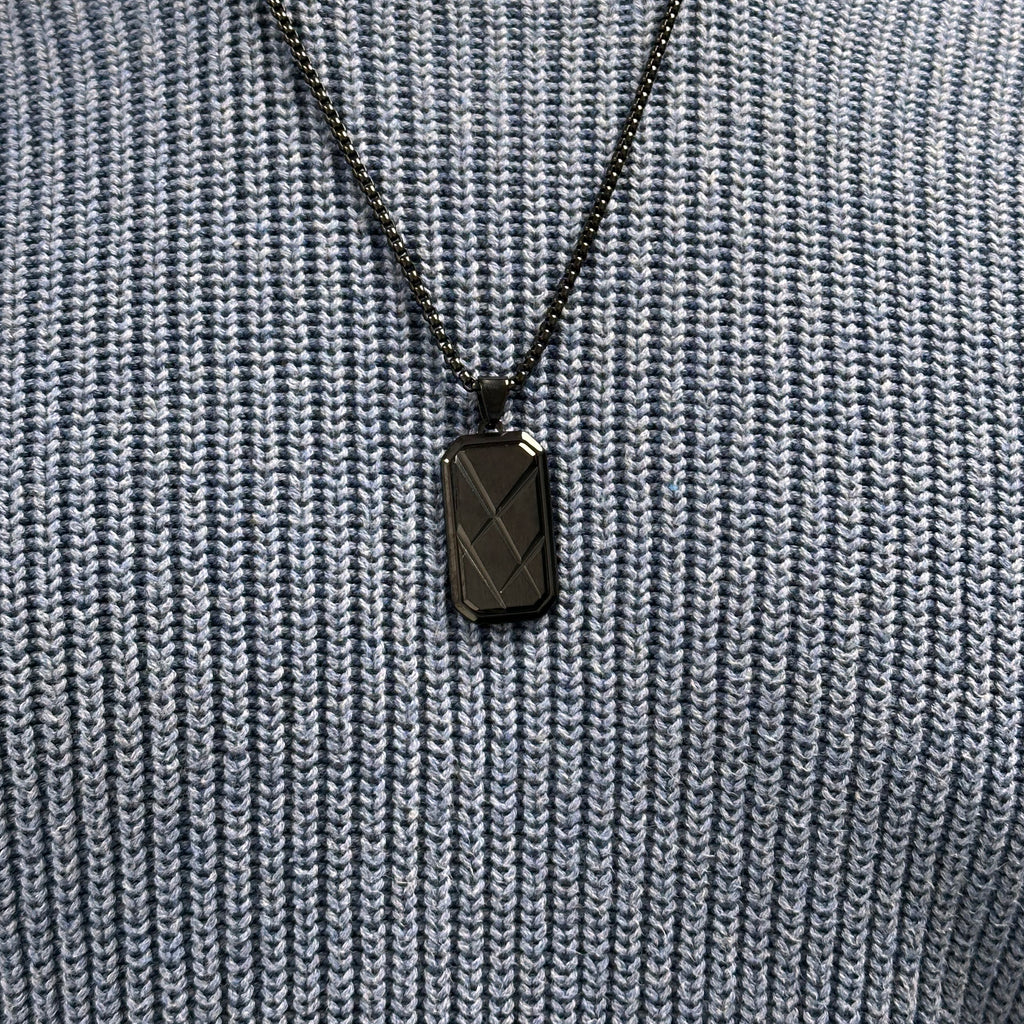 Personalised Men’s Contemporary Dog Tag Necklace