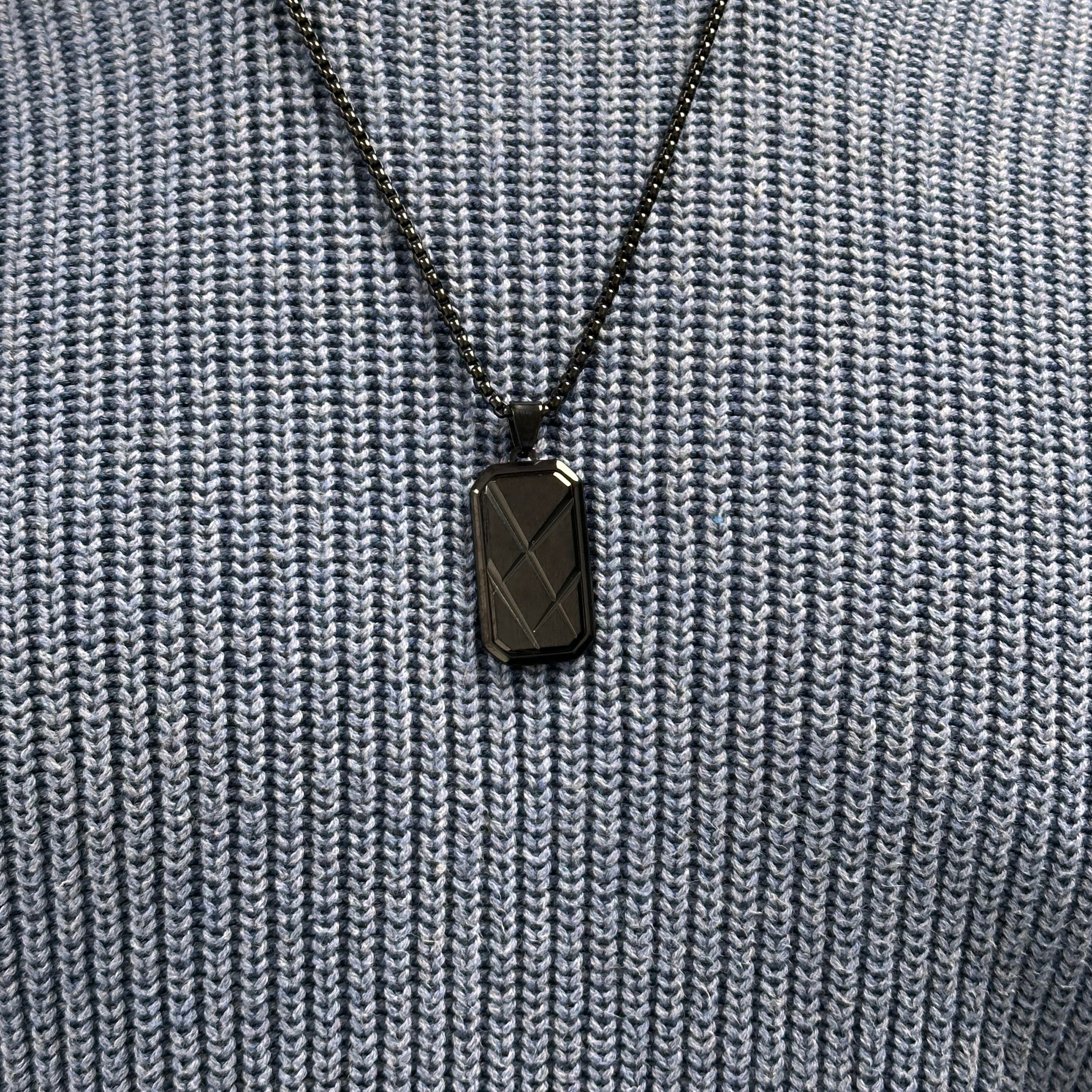 Personalised Men’s Contemporary Dog Tag Necklace