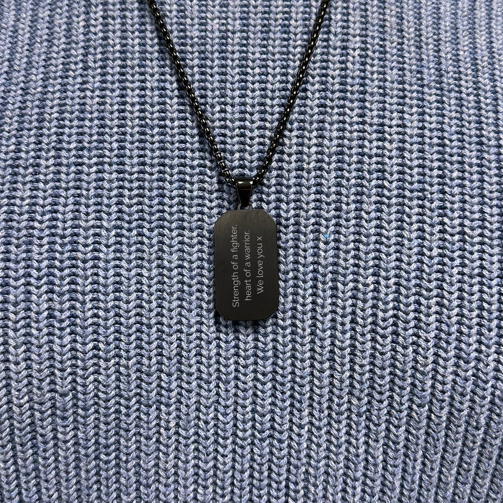 Personalised Men’s Contemporary Dog Tag Necklace