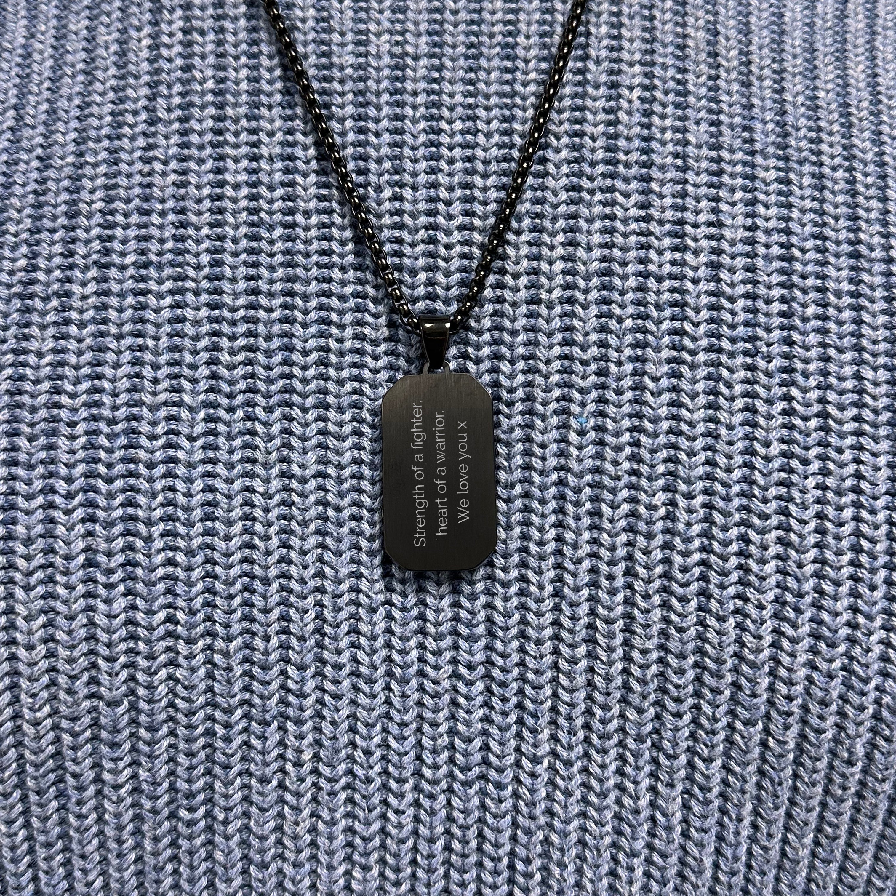 Personalised Men’s Contemporary Dog Tag Necklace
