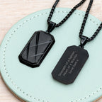 Personalised Men’s Contemporary Dog Tag Necklace