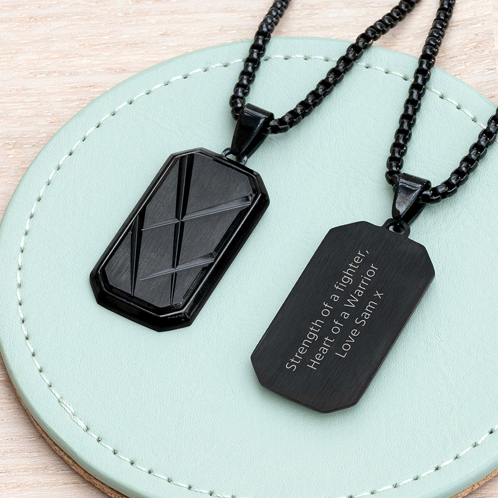 Personalised Men’s Contemporary Dog Tag Necklace