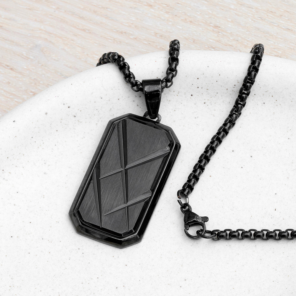 Personalised Men’s Contemporary Dog Tag Necklace