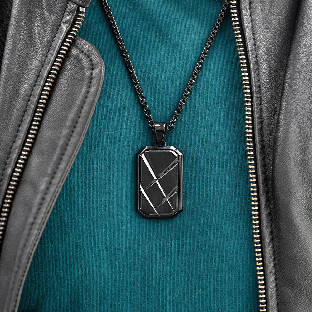 Personalised Men’s Contemporary Dog Tag Necklace