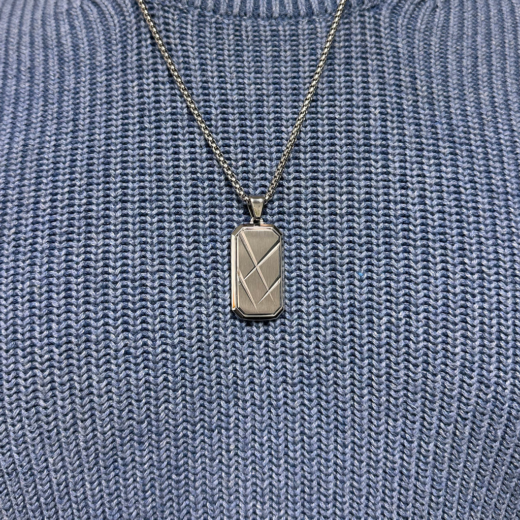 Personalised Men’s Contemporary Dog Tag Necklace