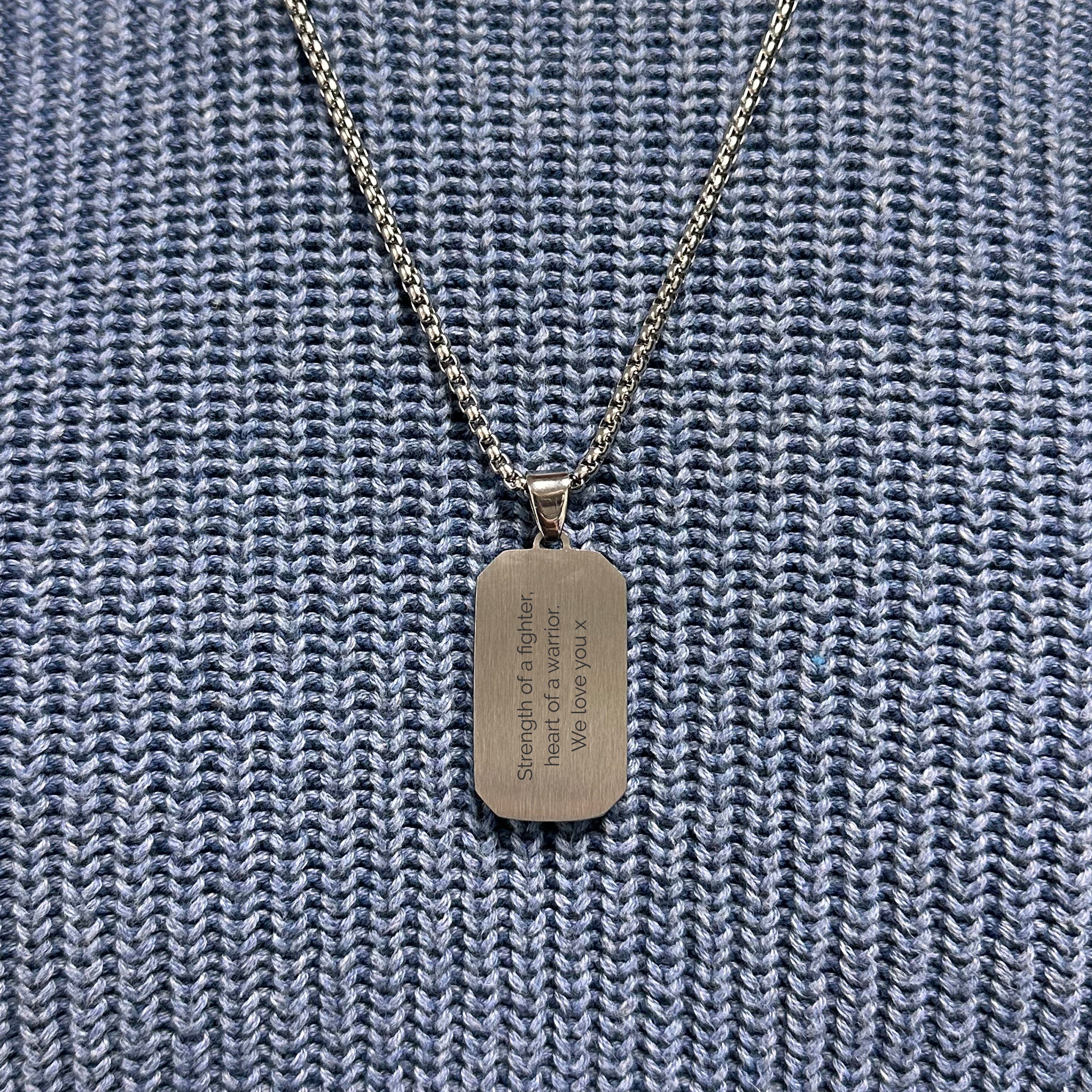 Personalised Men’s Contemporary Dog Tag Necklace