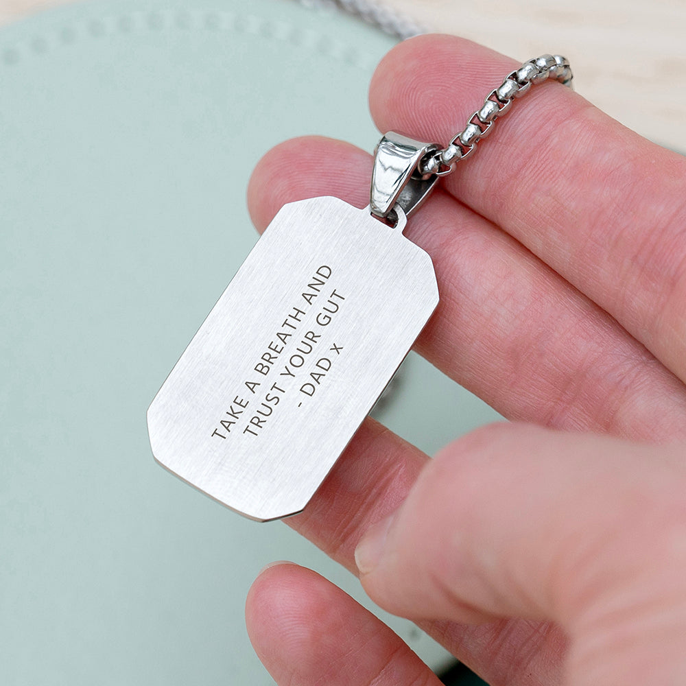 Personalised Men’s Contemporary Dog Tag Necklace