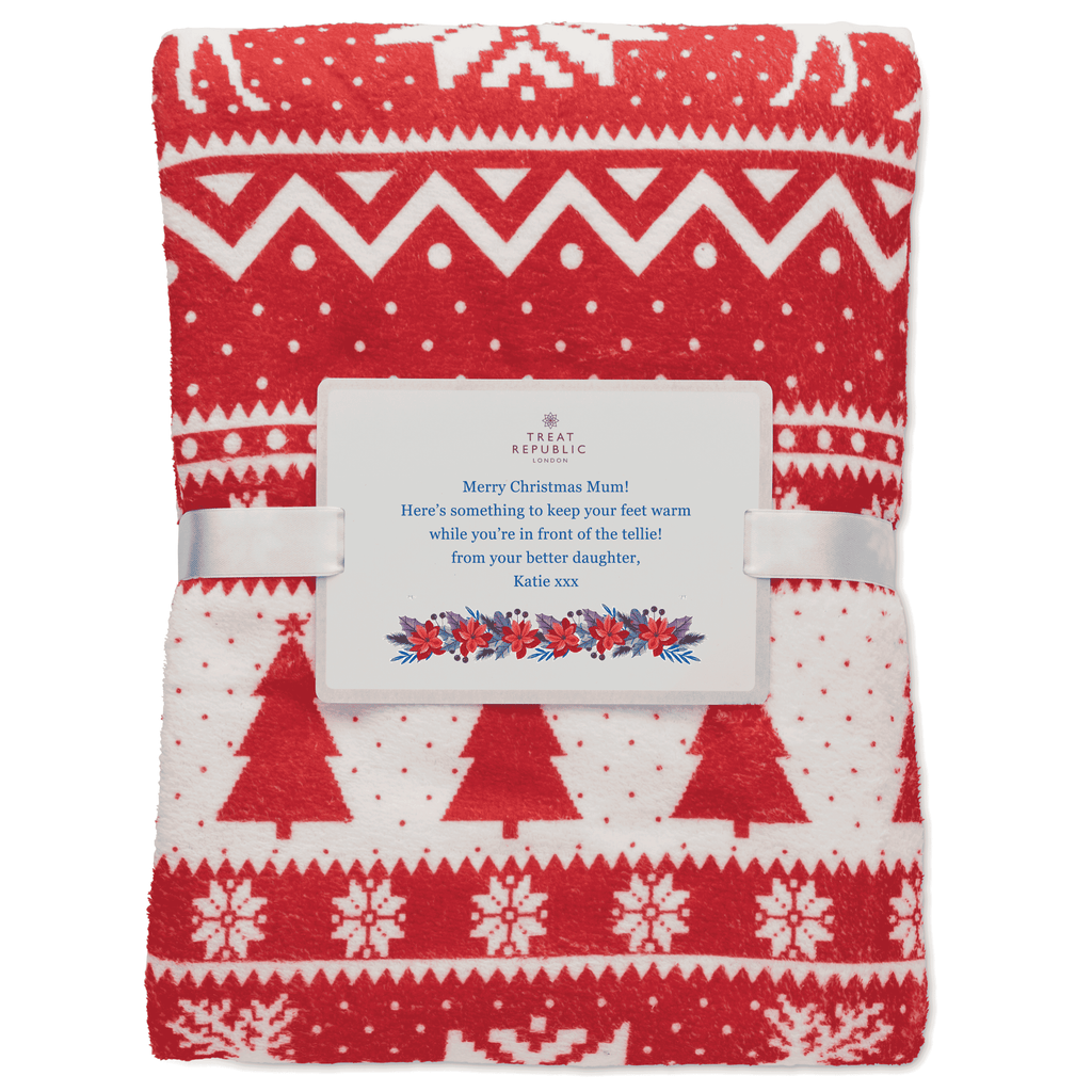 Personalised Festive Fleece Blanket