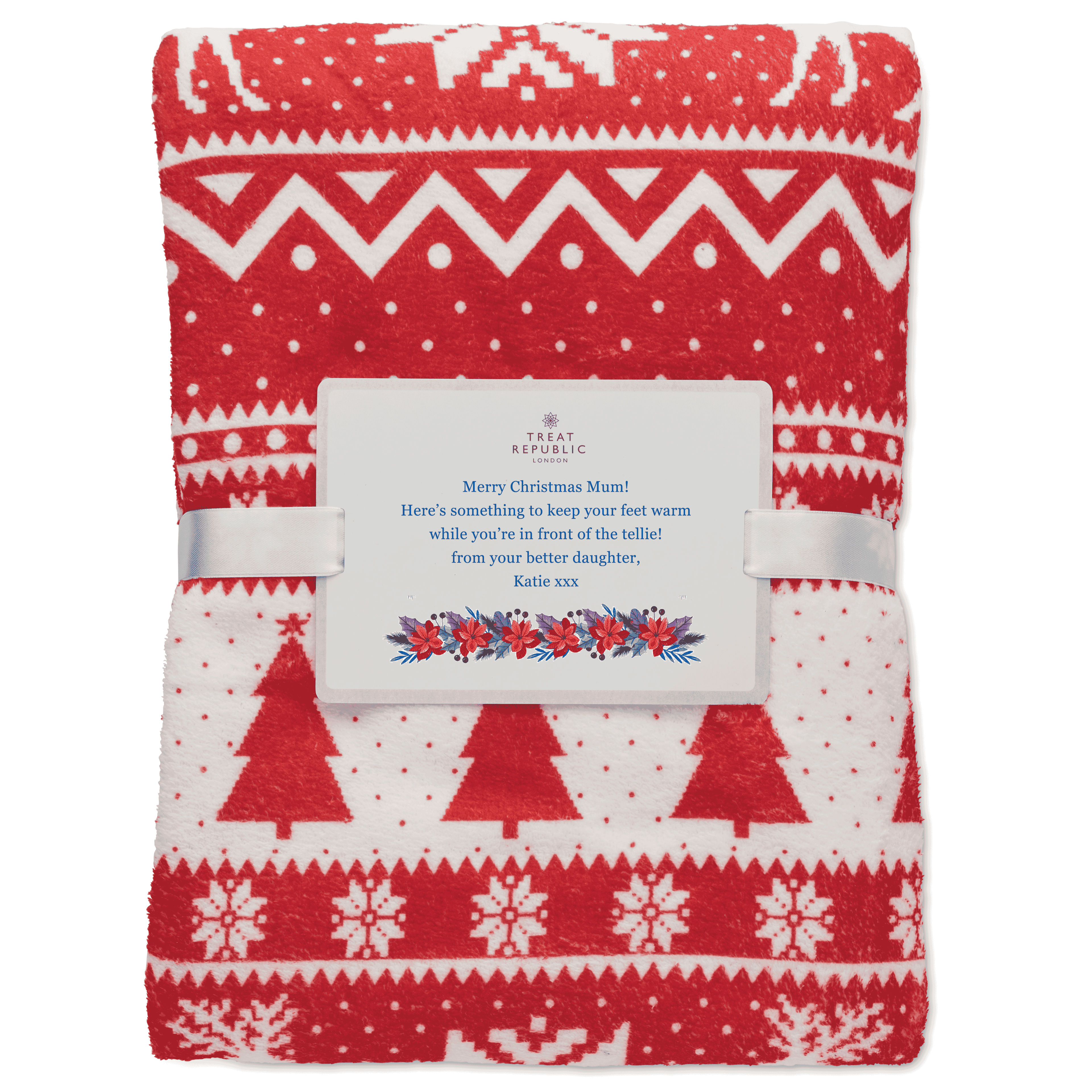 Personalised Festive Fleece Blanket