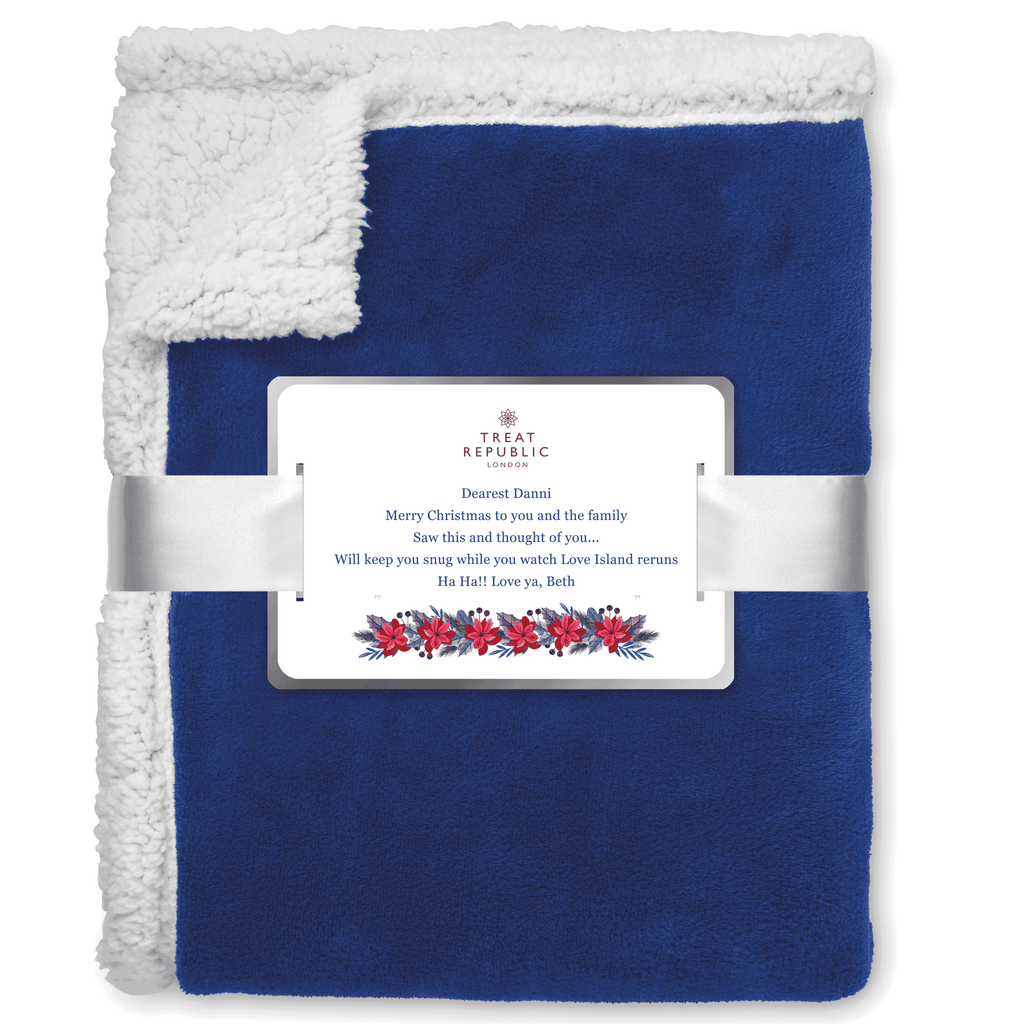 Personalised Sherpa Lined Fleece Blanket