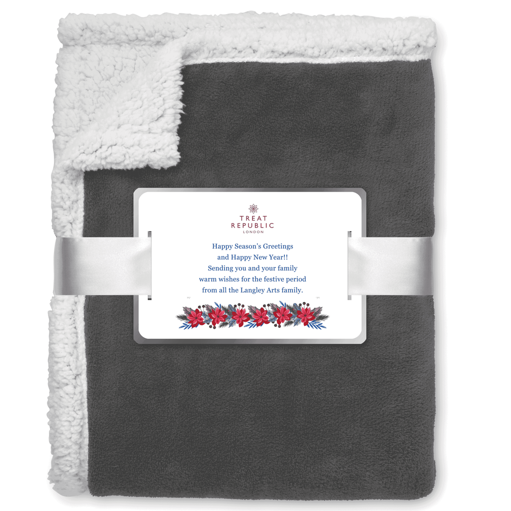 Personalised Sherpa Lined Fleece Blanket
