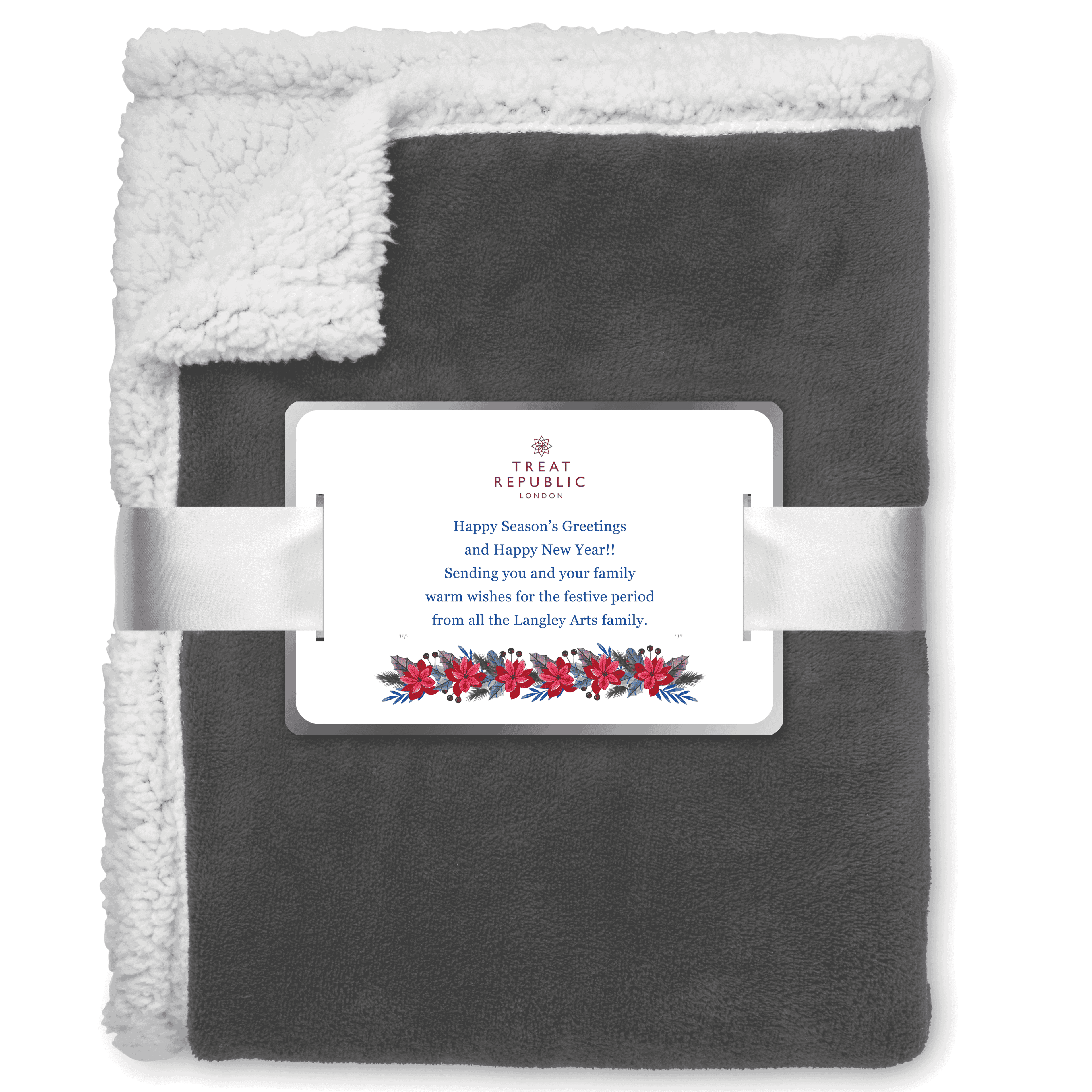 Personalised Sherpa Lined Fleece Blanket