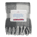 Personalised Chequered Mohair Feel Blanket