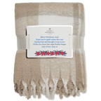 Personalised Chequered Mohair Feel Blanket