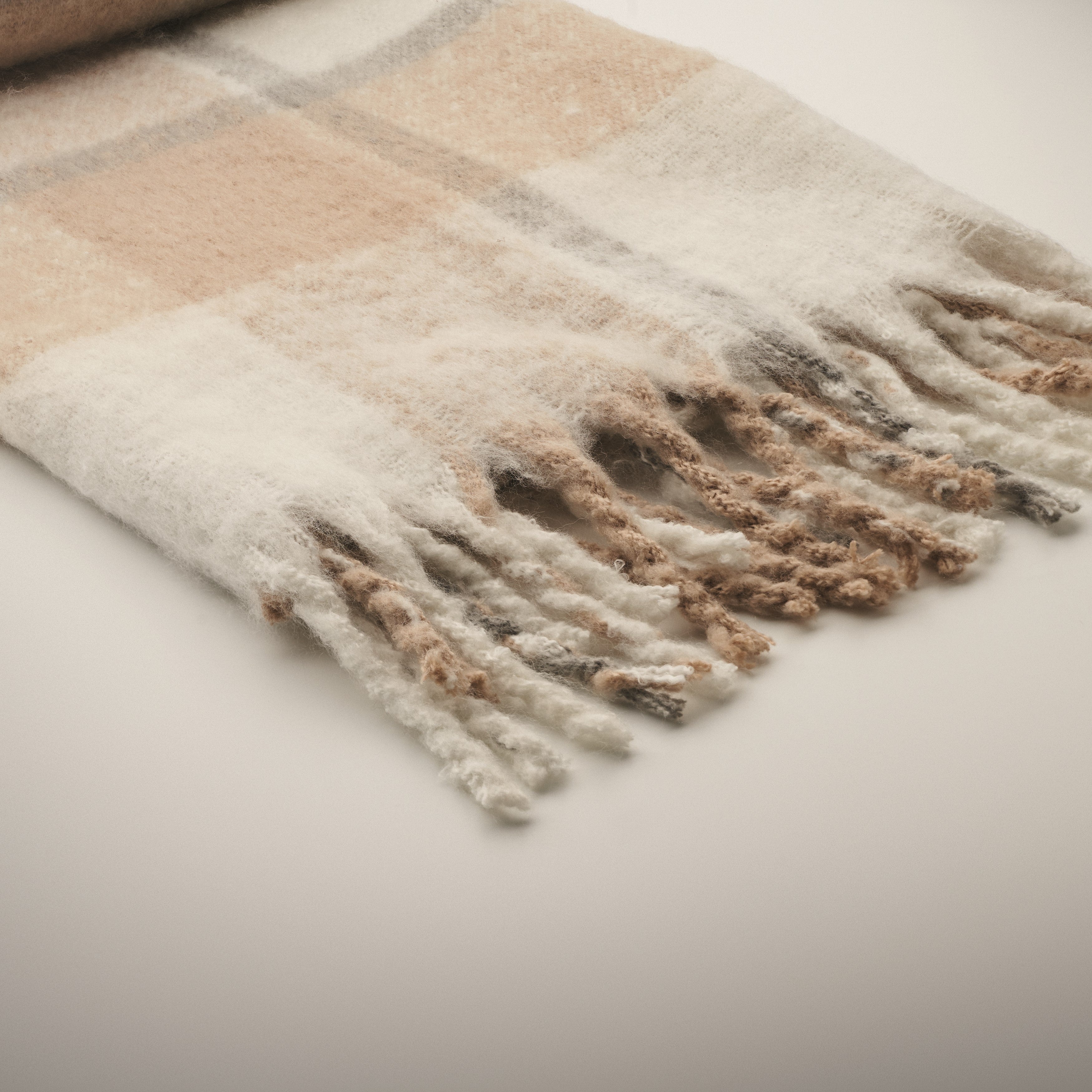 Personalised Chequered Mohair Feel Blanket