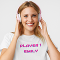 Personalised Women's Player 1 T-Shirt