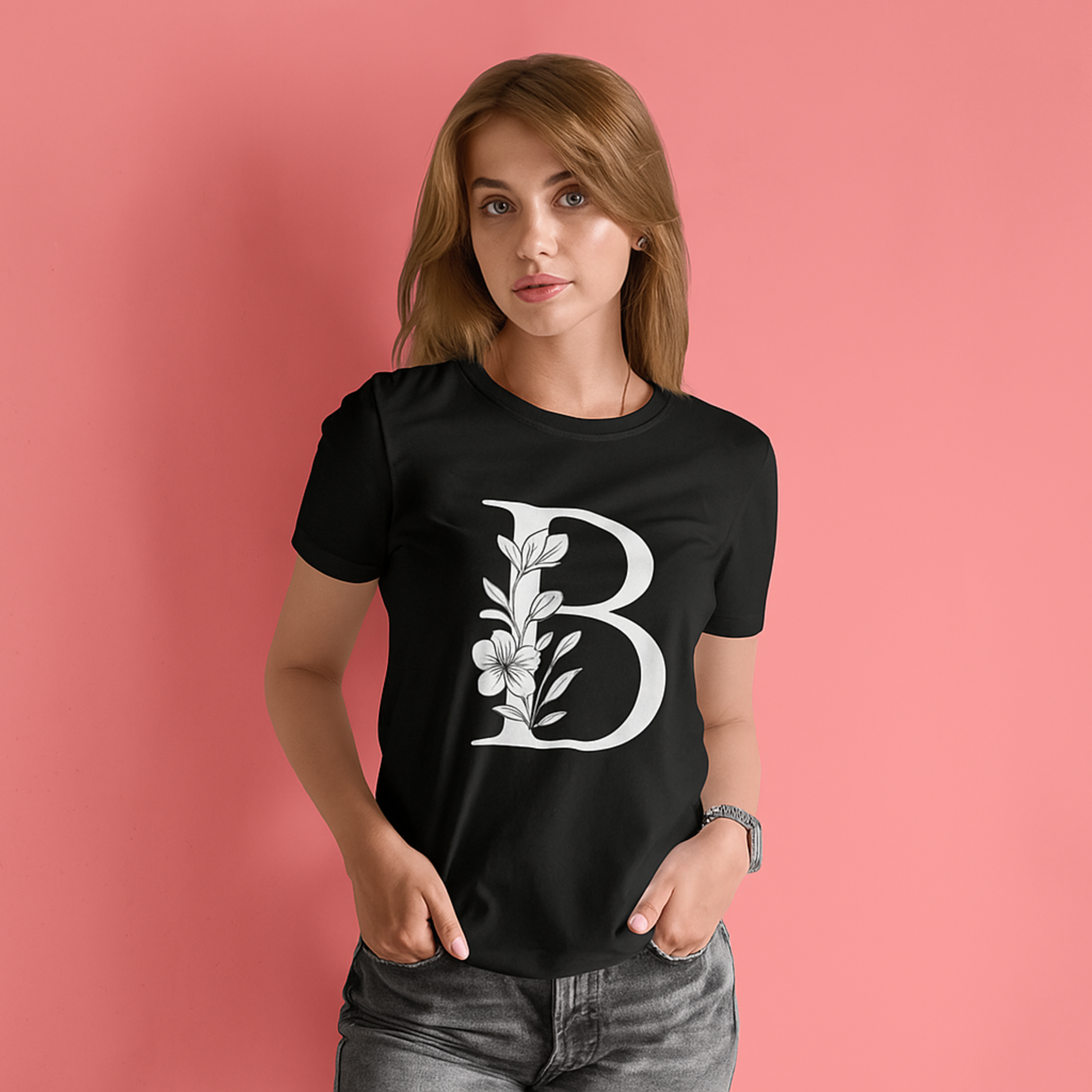 Monogrammed Women's Floral T-Shirt