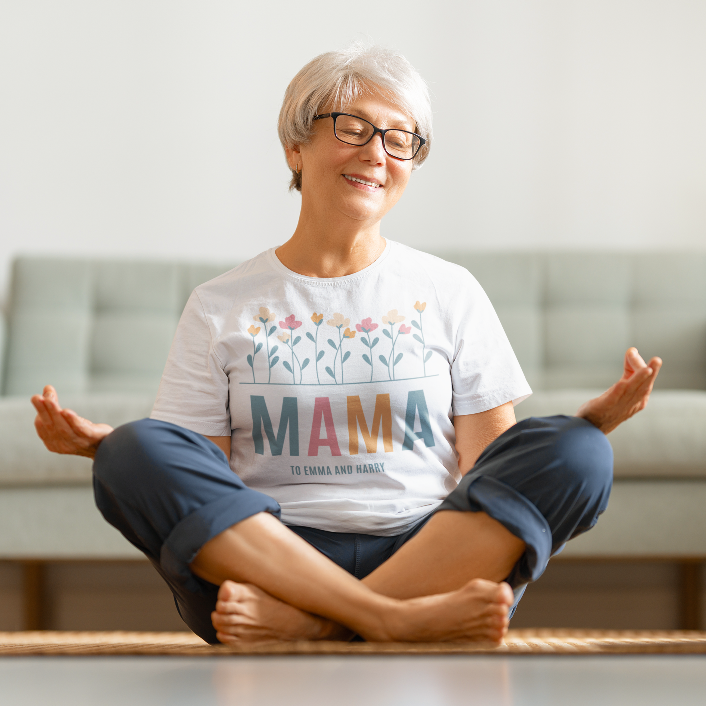 Personalised Mum's Flowers T-Shirt