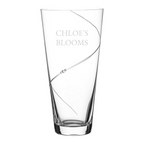 Personalised Silhouette Swirl Conical Vase with Swarovski Crystals
