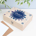 Personalised Christmas Eve Box With Snowflake Wreath