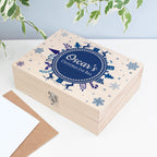 Personalised Christmas Eve Box With Snowflake Wreath