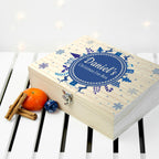 Personalised Christmas Eve Box With Snowflake Wreath