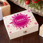 Personalised Christmas Eve Box With Snowflake Wreath