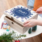 Personalised Christmas Eve Box With Snowflake Wreath