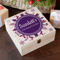 Personalised Christmas Eve Box With Snowflake Wreath