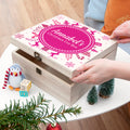 Personalised Christmas Eve Box With Snowflake Wreath