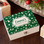 Personalised Christmas Eve Box With Festive Pattern