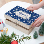 Personalised Christmas Eve Box With Festive Pattern
