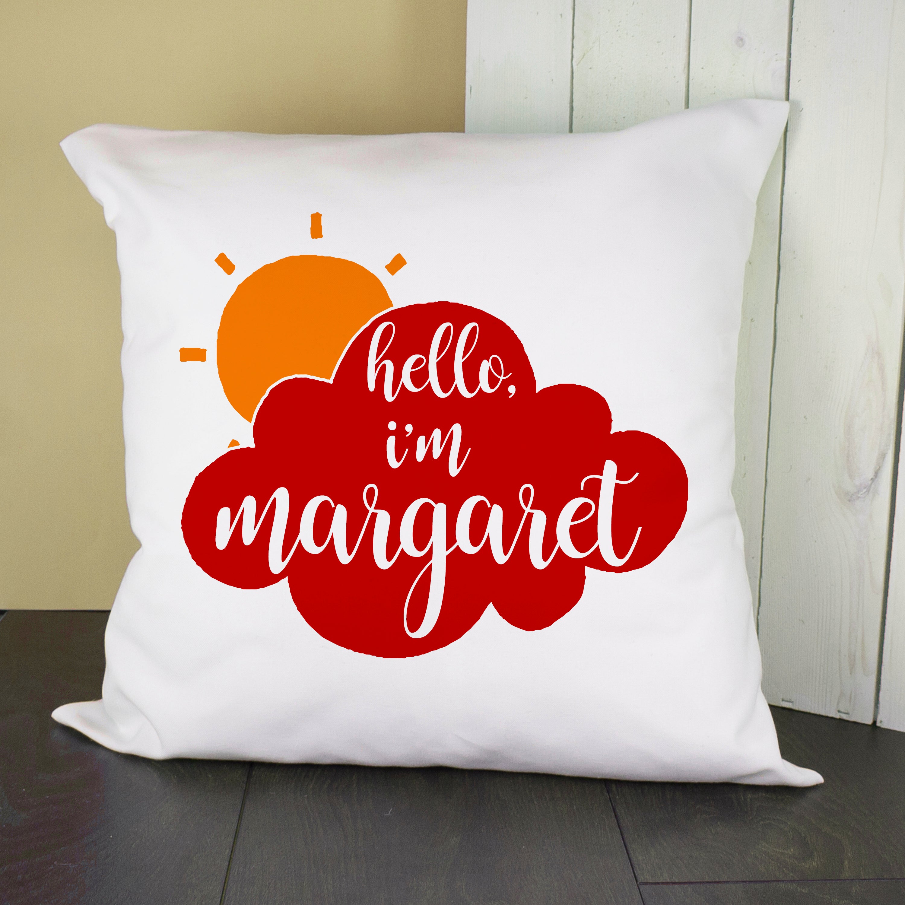Personalised Baby On Cloud Cushion Cover