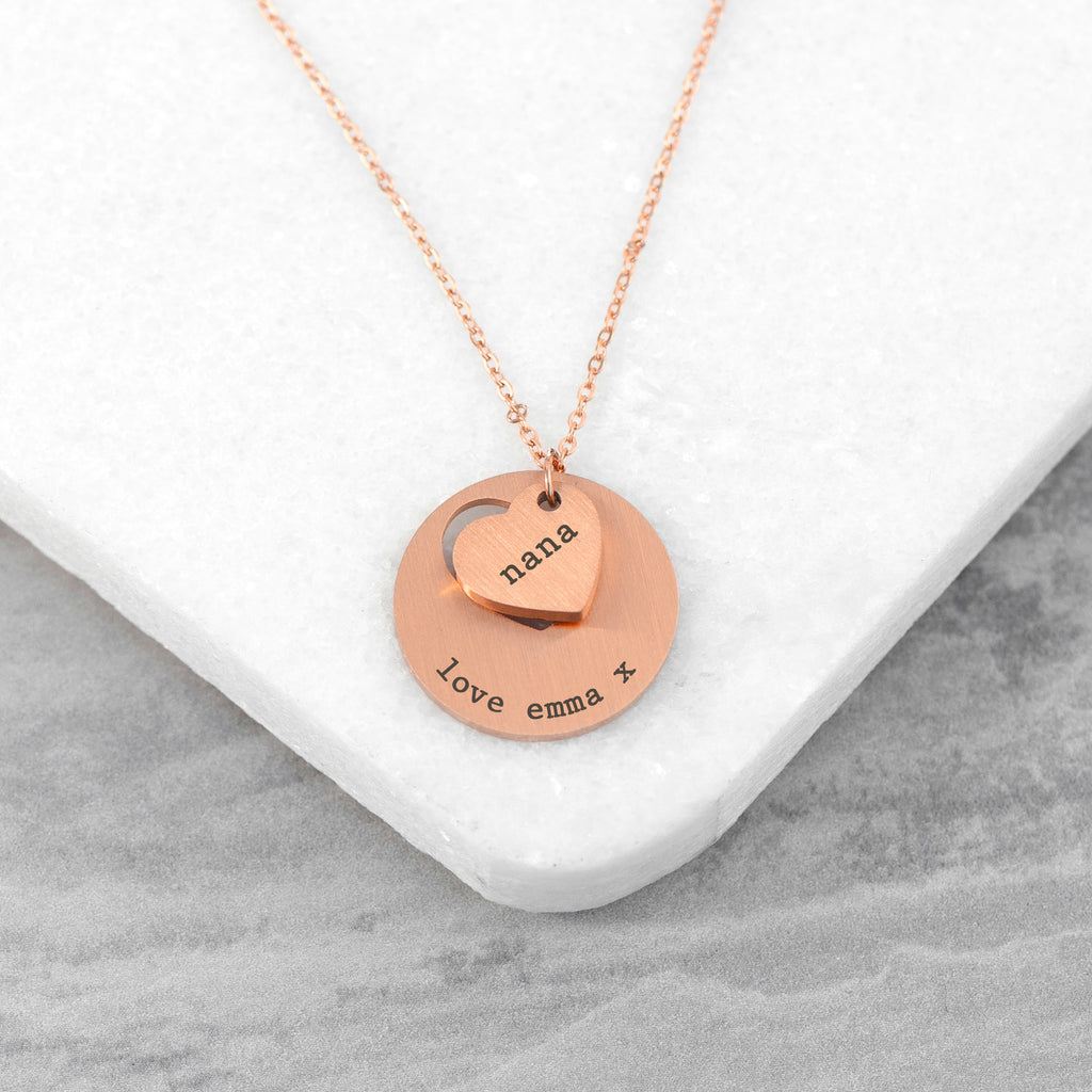 Personalised Cut-Out Heart Shape Necklace