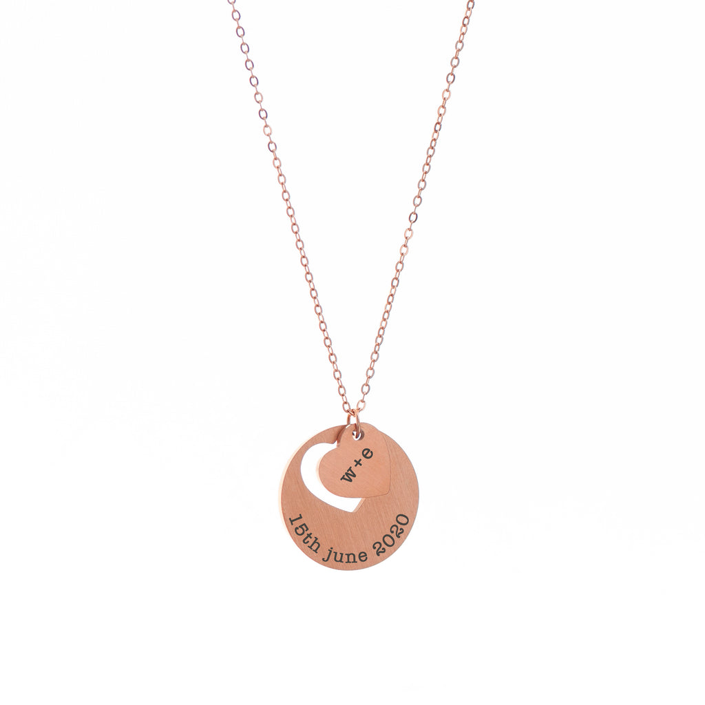 Personalised Cut-Out Heart Shape Necklace