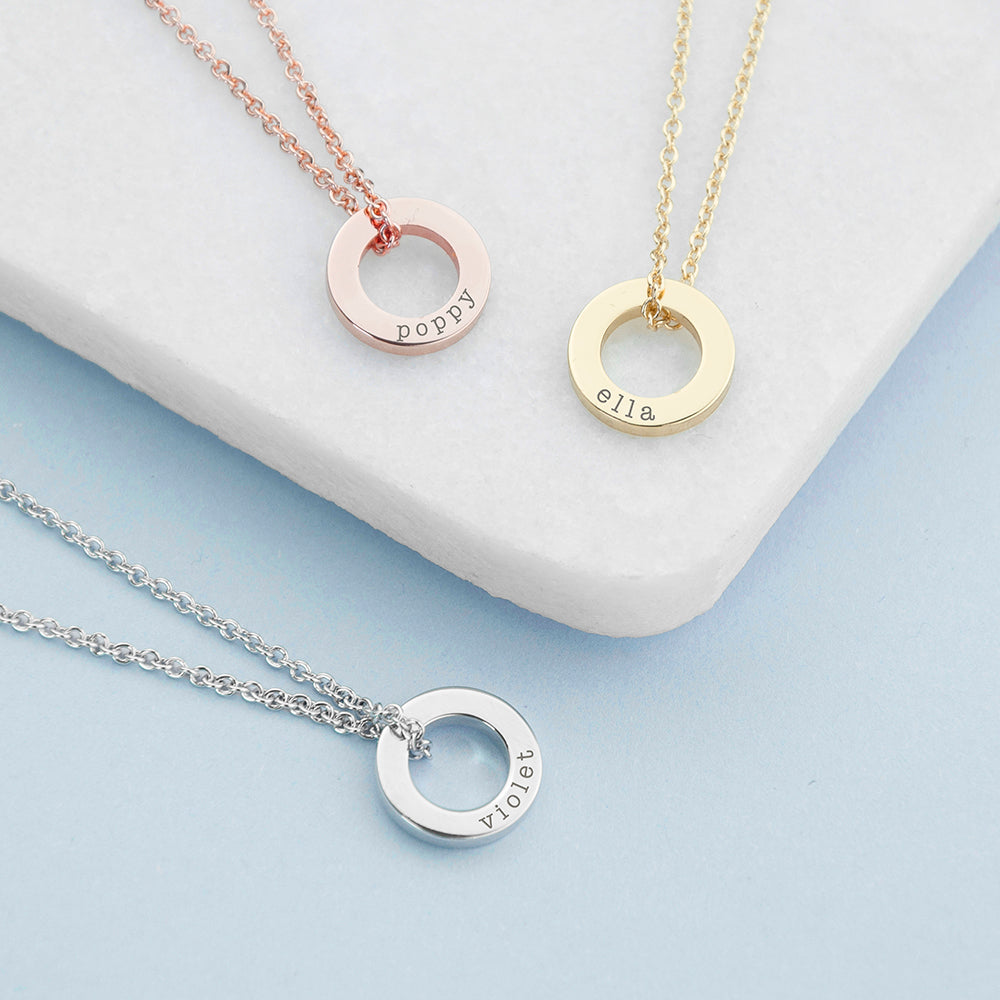 Personalised Mini Ring Necklace
